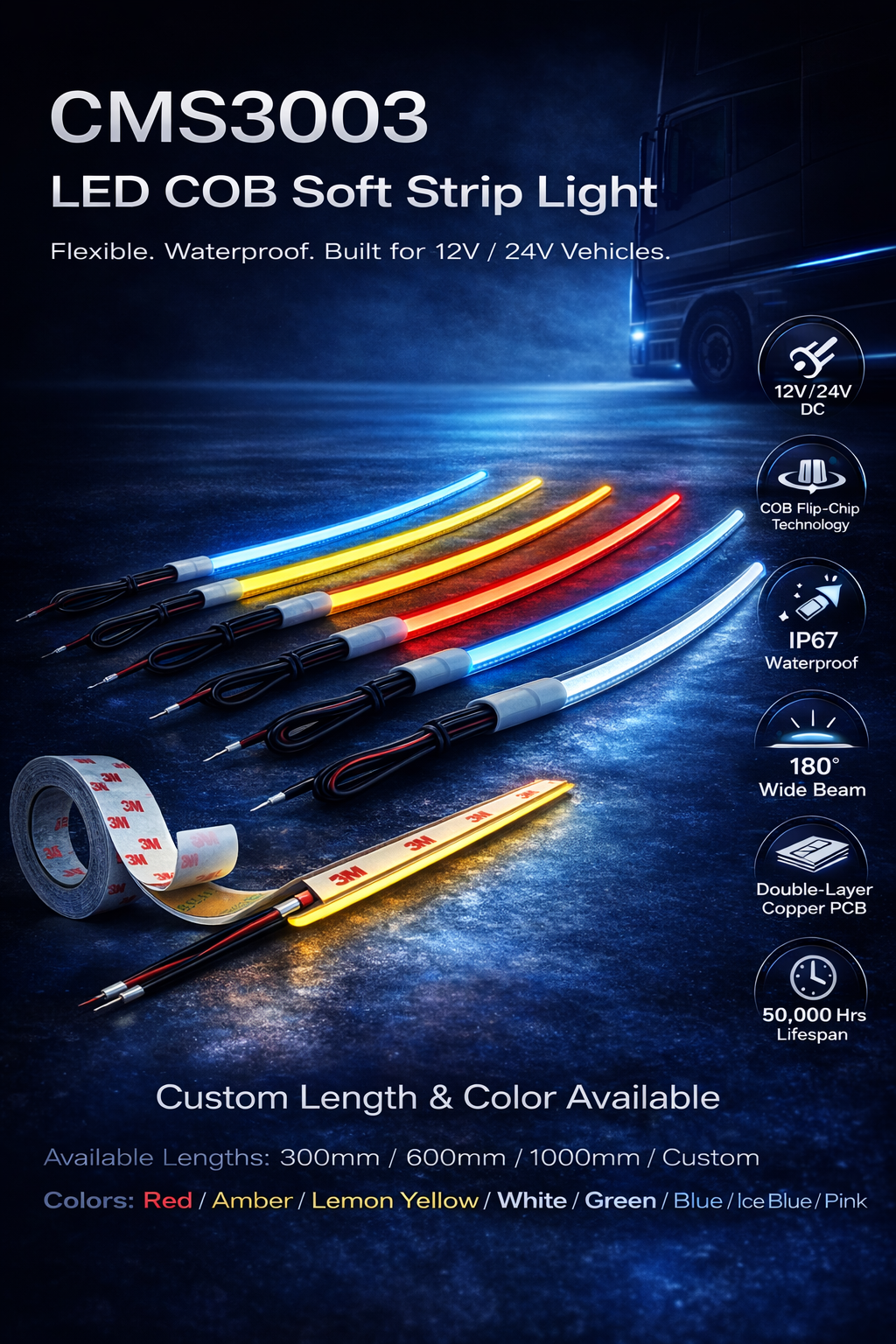 CMS3003-LED COB Soft Strip Light CMS3003-LED COB Soft Strip Light