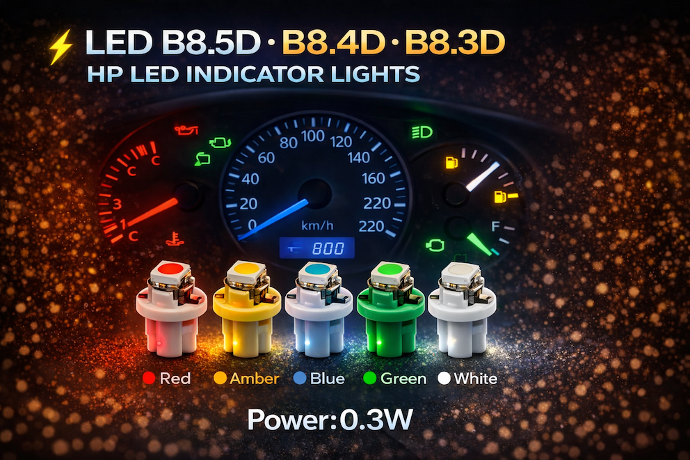 LED B8 Series (B8.5D / B8.4D / B8.3D) – HP LED Dashboard Lights