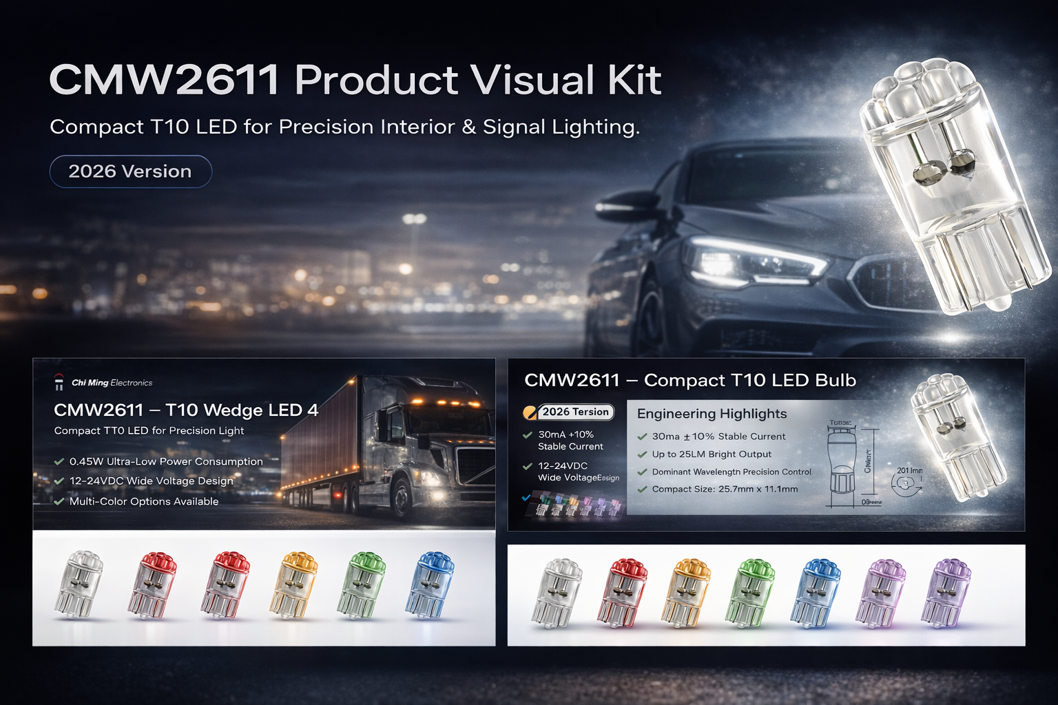 CMW2611-T10 Wedge LED 4 CMW2611-T10 Wedge LED 4