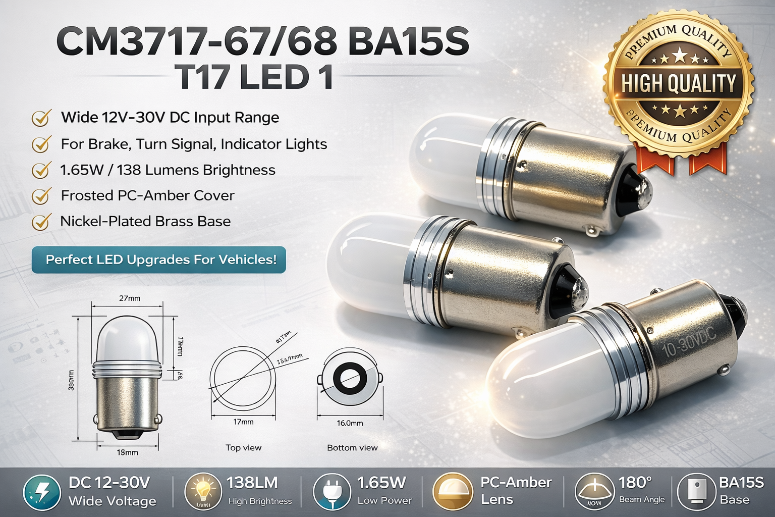 CM3717-67/68 BA15S T17 LED 1 CM3717-67/68 BA15S T17 LED 1