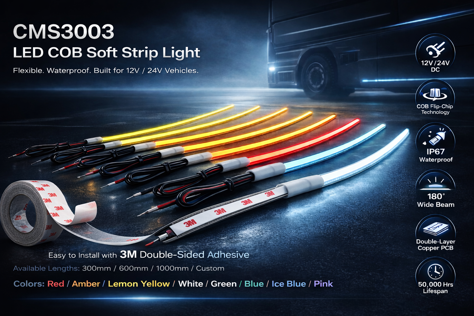 CMS3003-LED COB Soft Strip Light CMS3003-LED COB Soft Strip Light