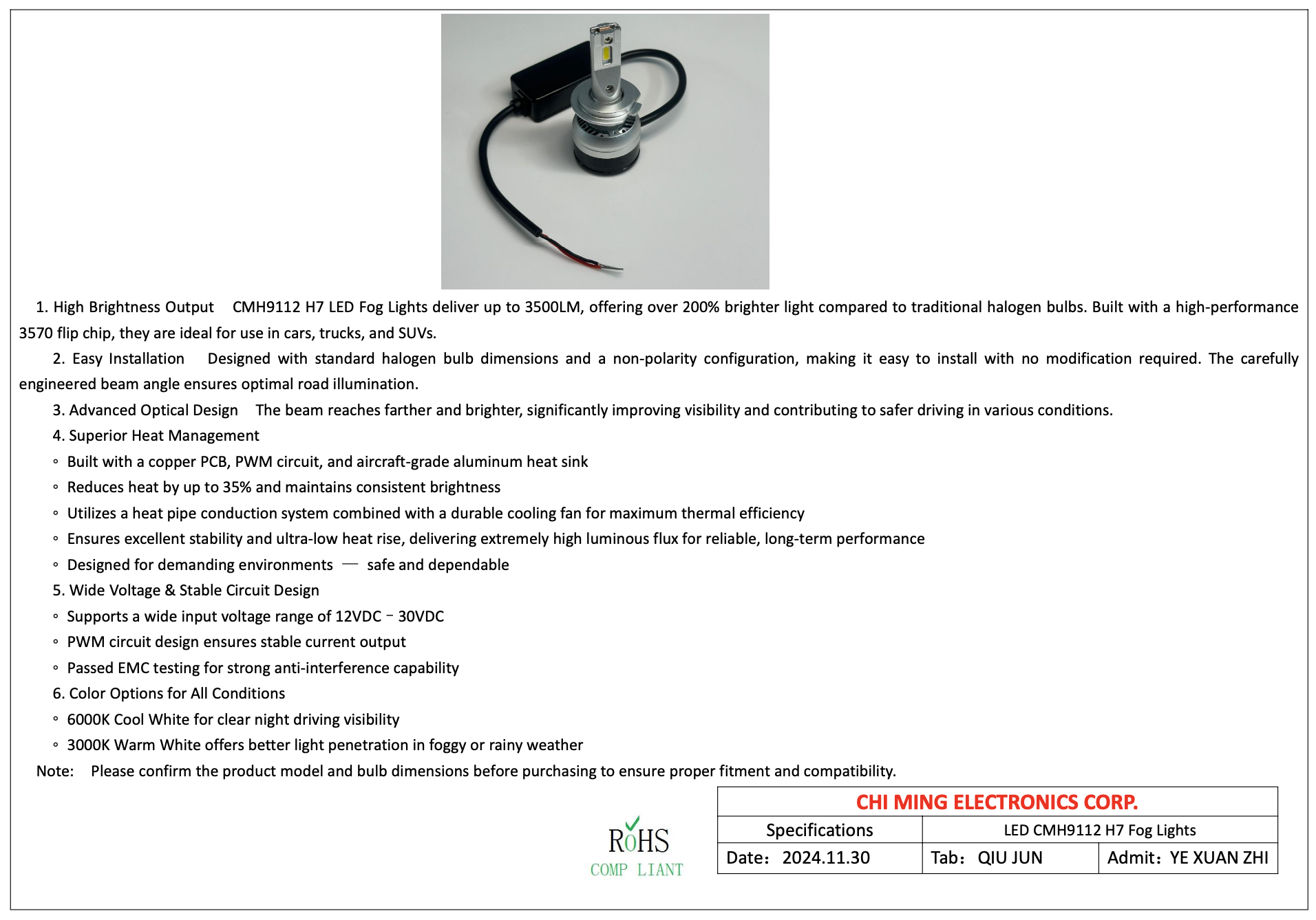 LED-CMH9112-H7-Fog-Lights