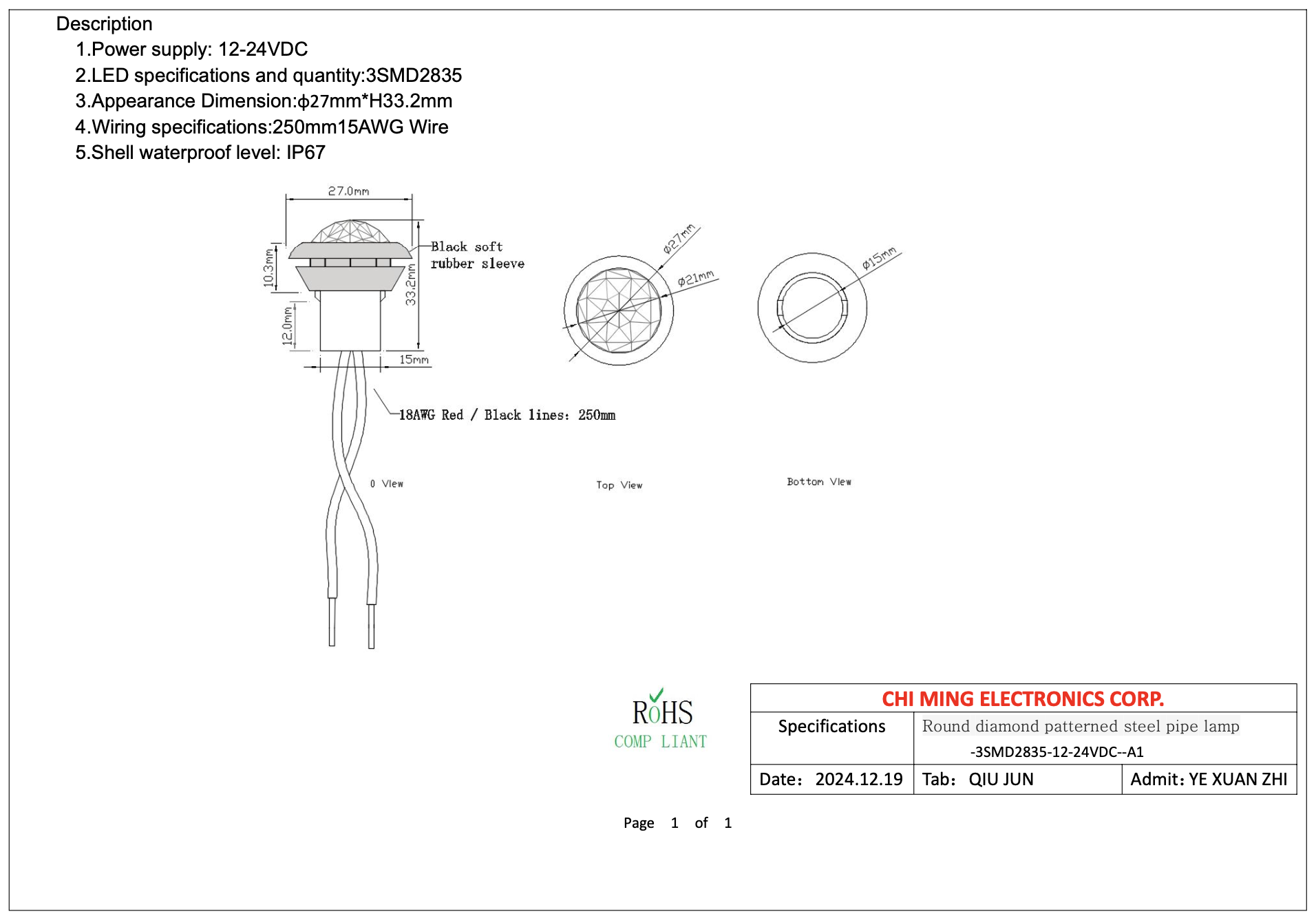 CMRM3336-LED Marker Lights CMRM3336-LED Marker Lights