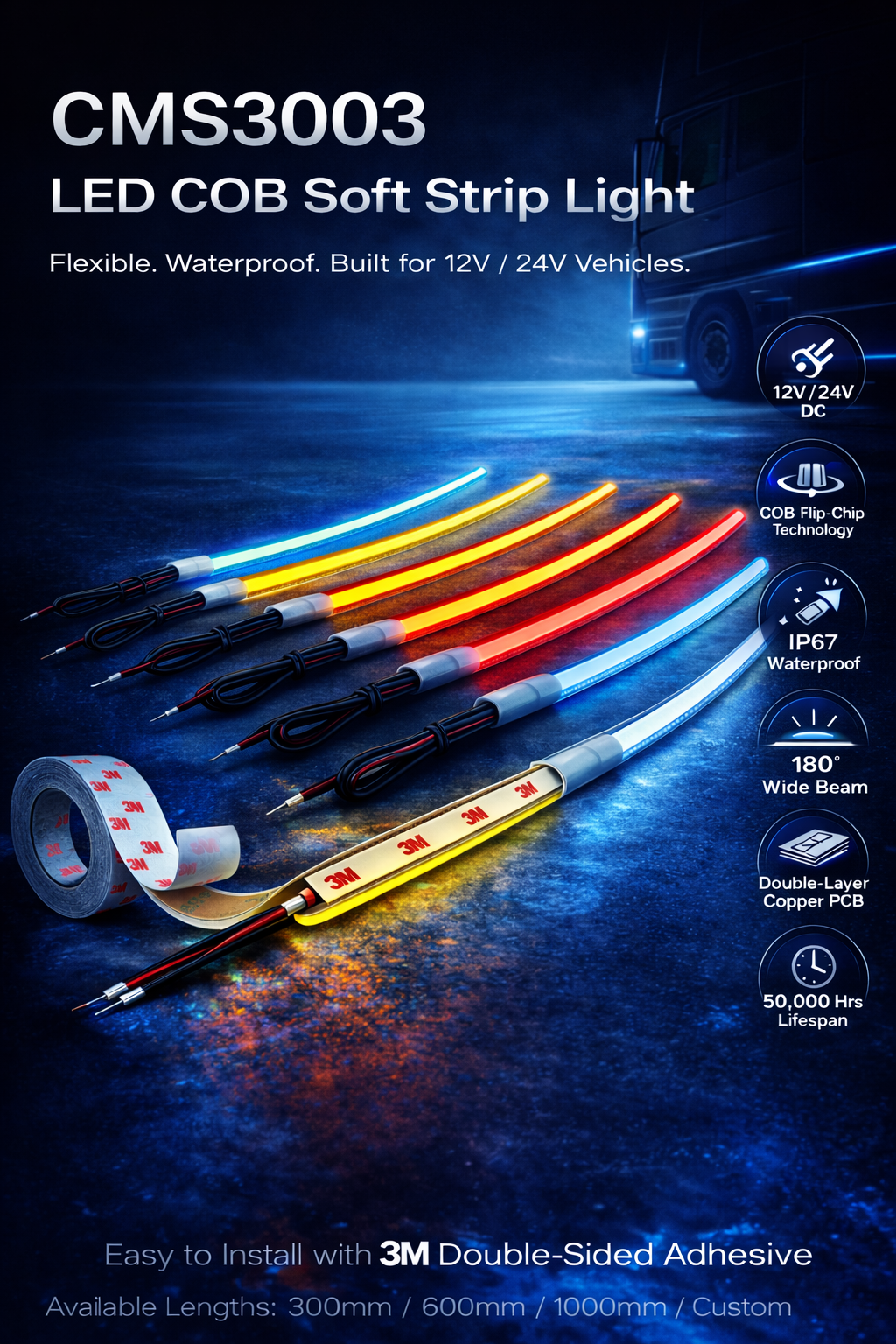 CMS3003-LED COB Soft Strip Light CMS3003-LED COB Soft Strip Light