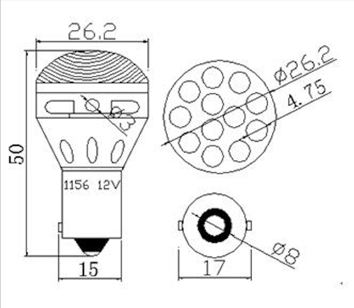 1156 S25-BA15S LED 18