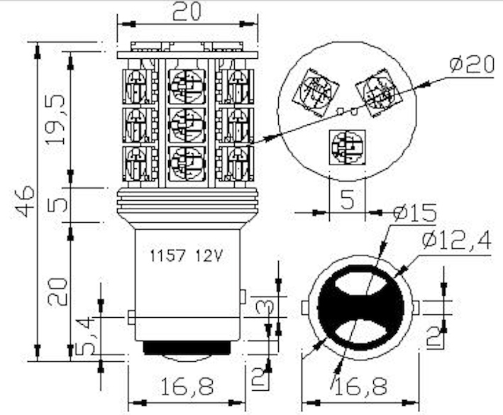 1157 T20-Bay15d HP-LED 24 1157 T20-Bay15d HP-LED 24