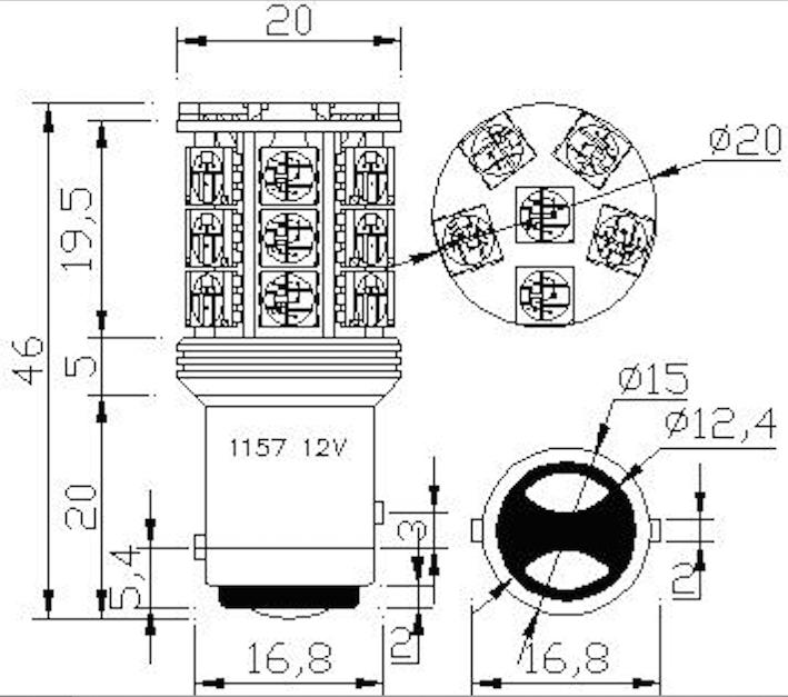 1157 T20-Bay15d HP-LED 27 1157 T20-Bay15d HP-LED 27