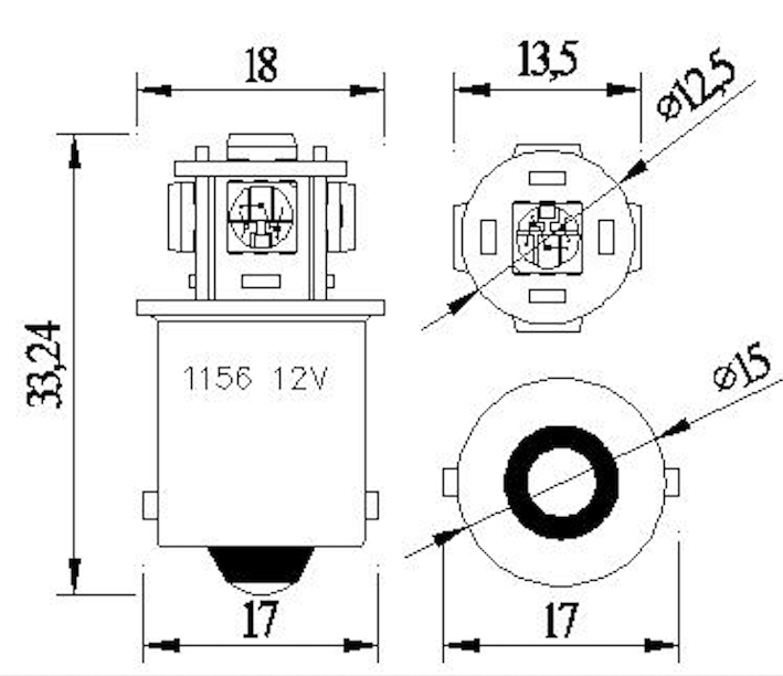 67 BA15S-HP LED 5 67 BA15S-HP LED 5