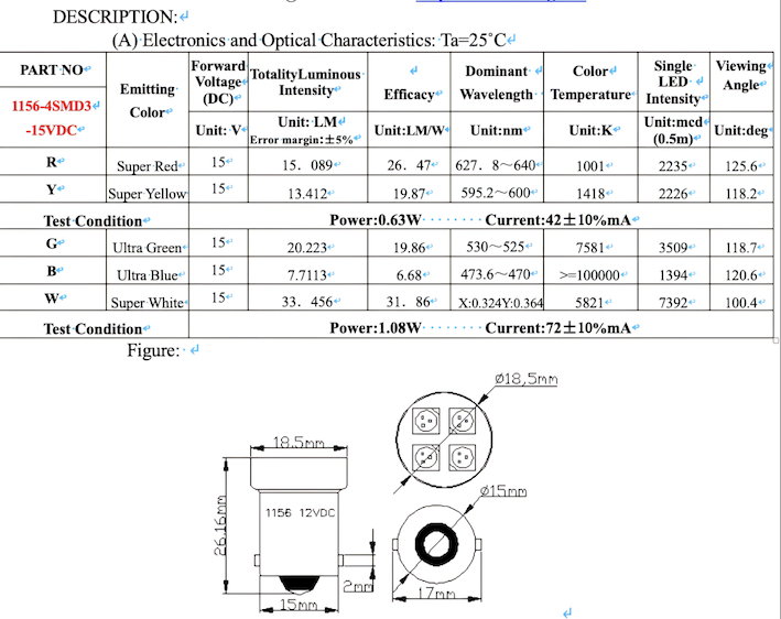67 G18 BA15S-HP LED 4 67 G18 BA15S-HP LED 4