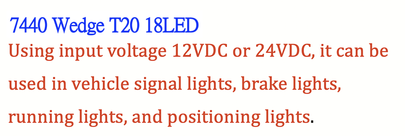 7440 Wedge T20 18LED