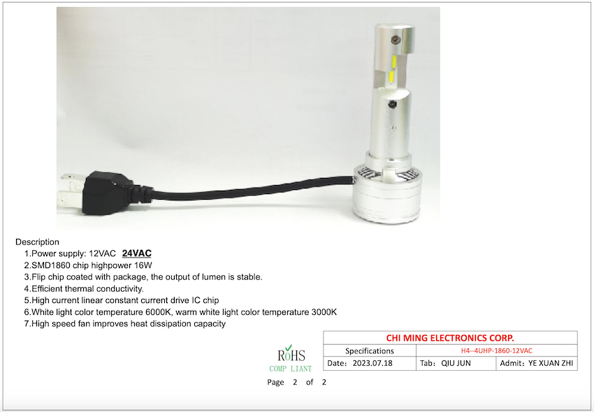 LED CMHD6018 H4  HeadLights LED CMHD6018 H4  HeadLights