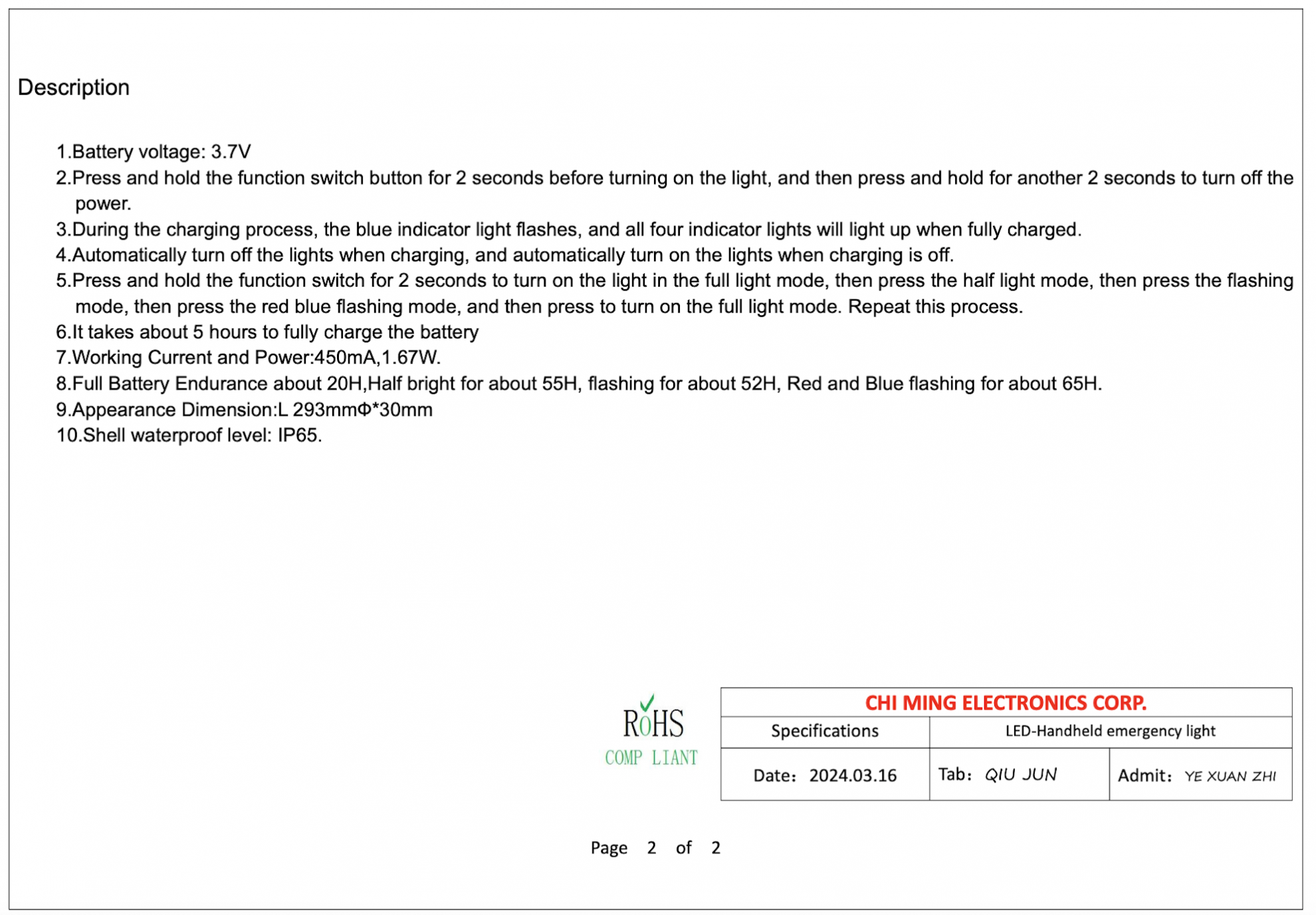 LED-Handheld emergency light LED-Handheld emergency light