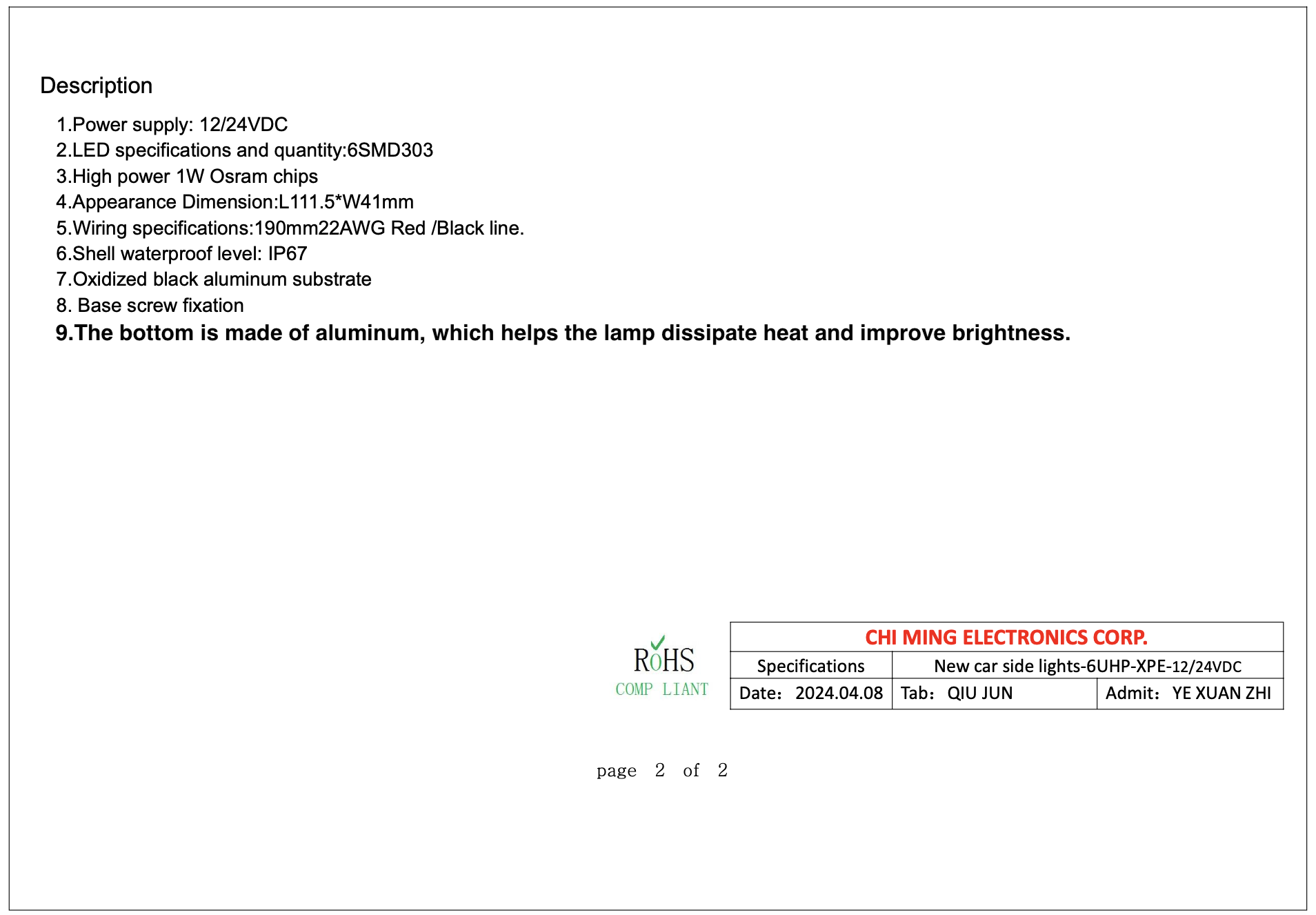 NCSL-SB-XPE HP LED 6 NCSL-SB-XPE HP LED 6