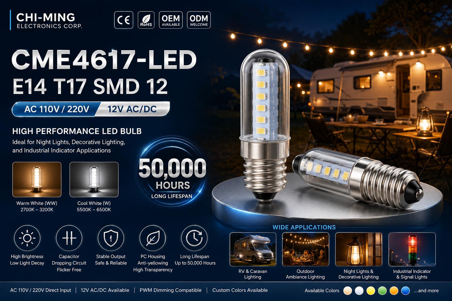 CME4617-LED E14 T17 SMD 12 CME4617-LED E14 T17 SMD 12