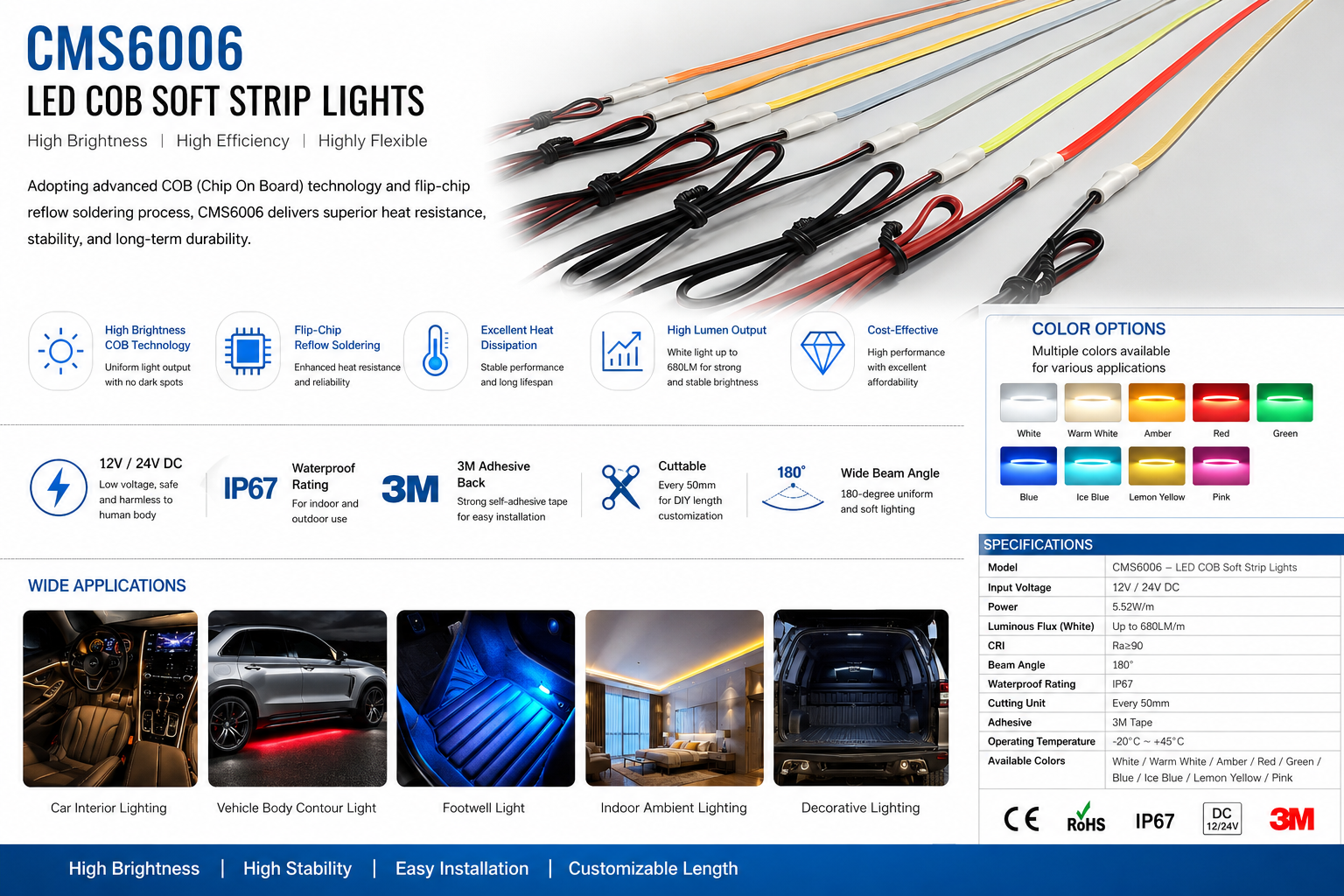 CMS6006-LED COB Soft Strip Lights