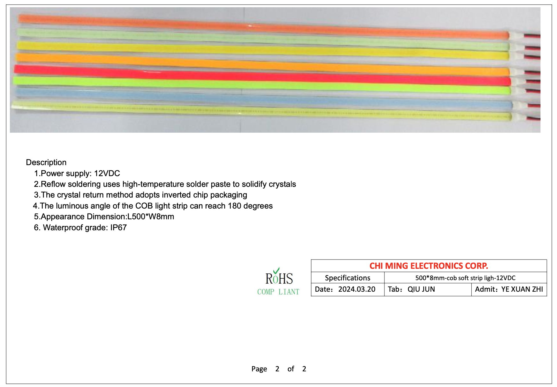 CMS8008-LED COB Soft Strip Light CMS8008-LED COB Soft Strip Light