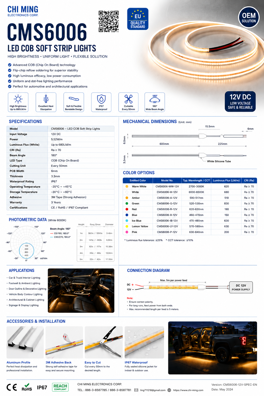 CMS6006-LED COB Soft Strip Lights CMS6006-LED COB Soft Strip Lights