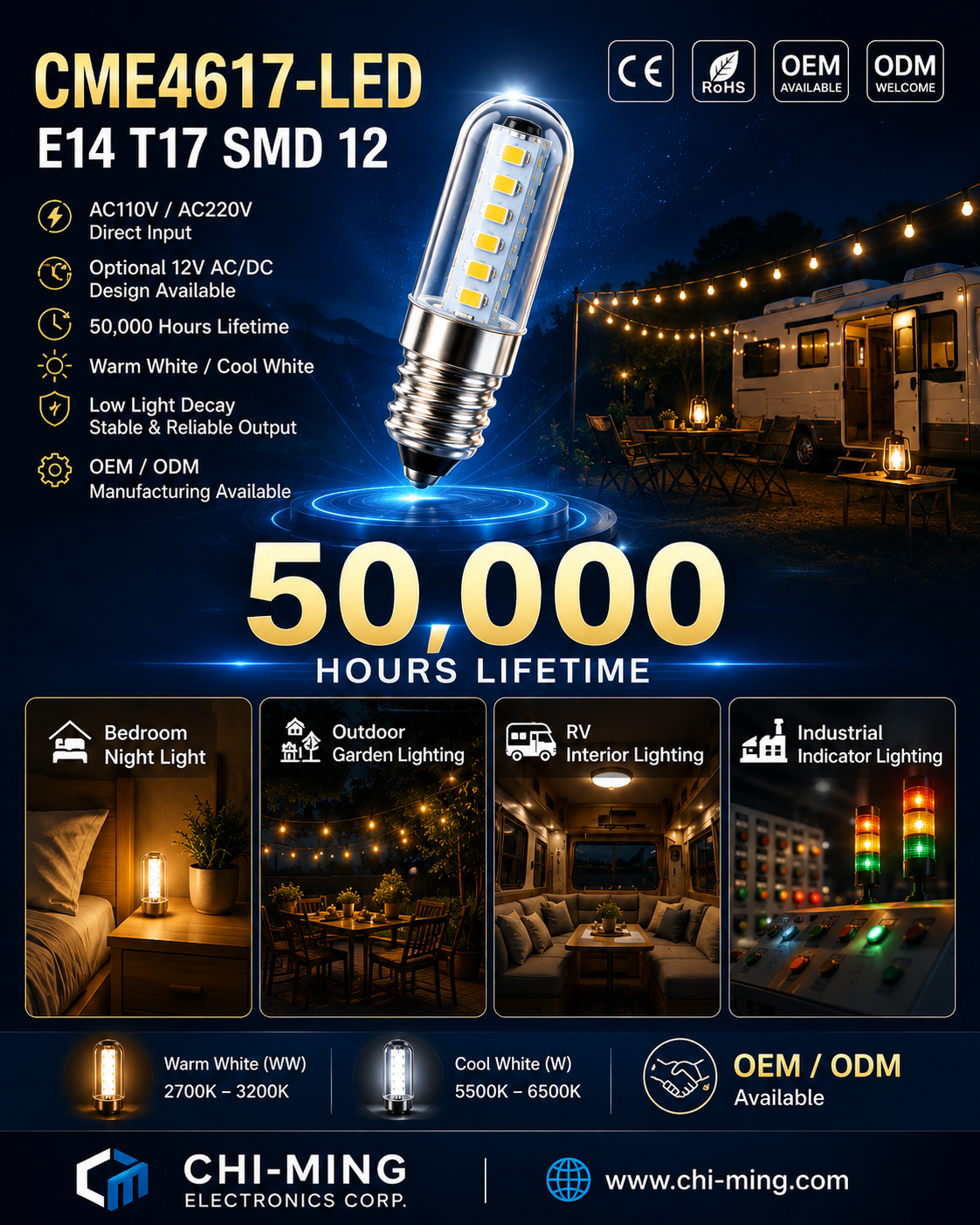 CME4617-LED E14 T17 SMD 12 CME4617-LED E14 T17 SMD 12