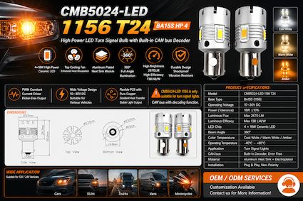 CMB5024-LED 1156 T24 BA15S HP 4