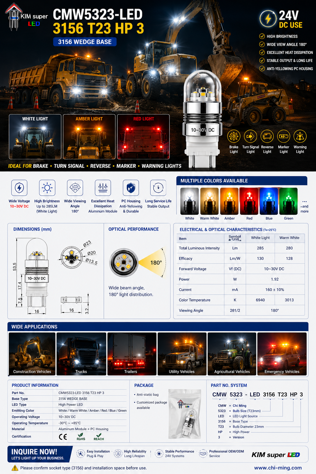 CMW5323-LED 3156 T23 HP3
