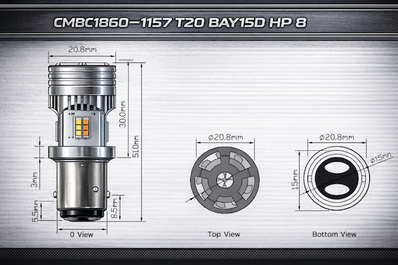 CMBC1860-1157 T20 BAY15D HP 8