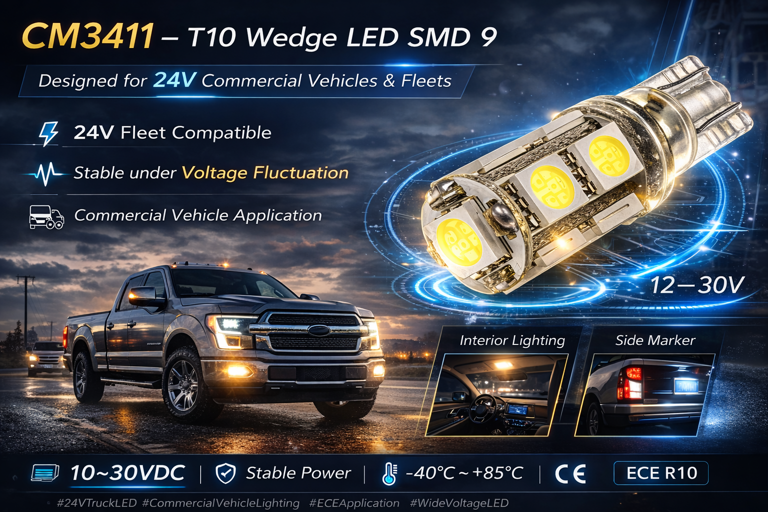 CM3410-T10 Wedge LED SMD 9