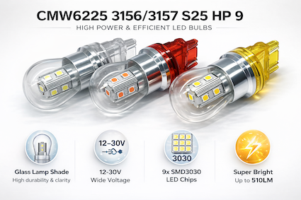 CMW6225-LED 3156/3157. S25 HP 9