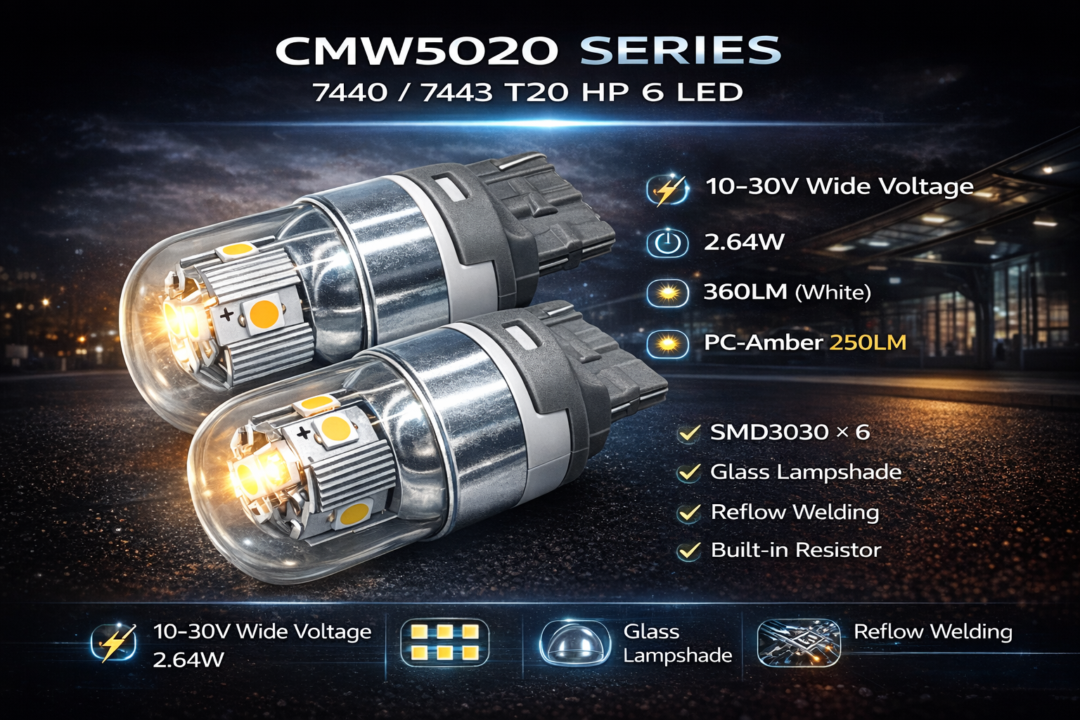 CMW5020-LED 7440/7443 T20 HP 6 CMW5020-LED 7440/7443 T20 HP 6