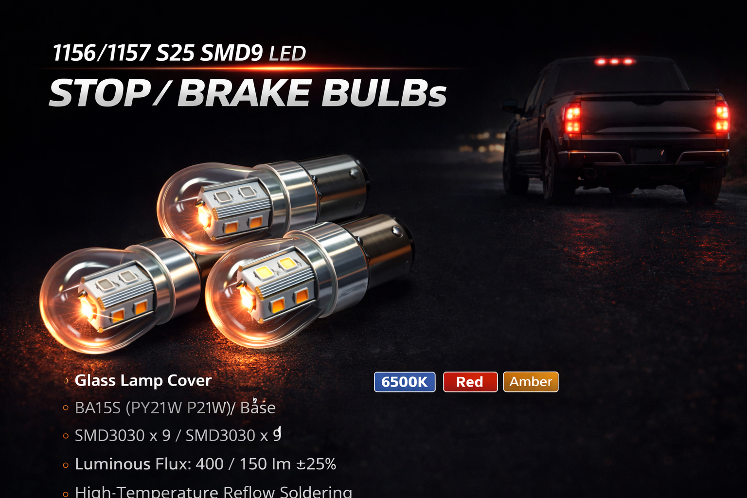 CMS6025-LED 1156/1157 S25 SMD 9 CMS6025-LED 1156/1157 S25 SMD 9