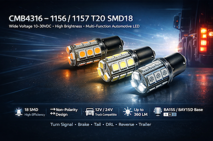 CMB4316-LED 1156/1157 T20 SMD 18