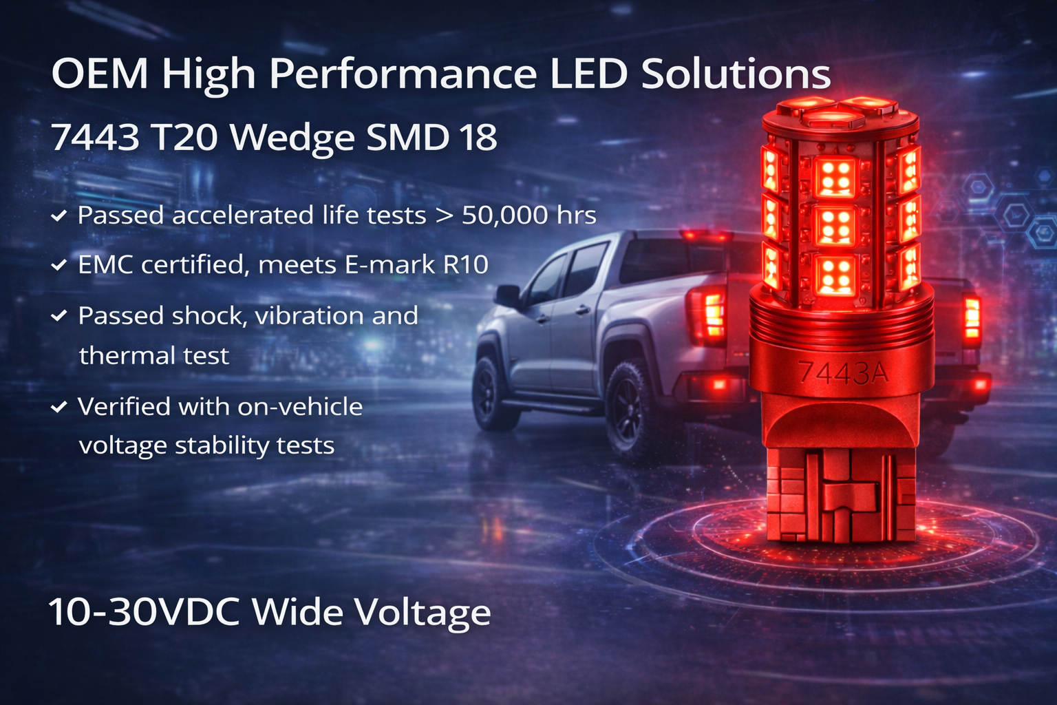 CMW4020-LED 7443 T20 Wedge SMD 18 CMW4020-LED 7443 T20 Wedge SMD 18