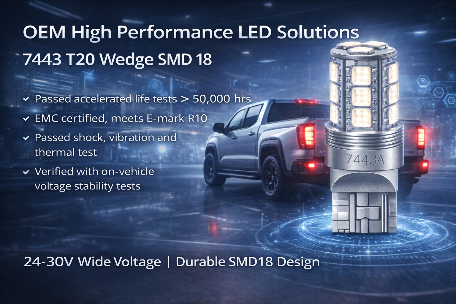 CMW4020-LED 7443 T20 Wedge SMD 18 CMW4020-LED 7443 T20 Wedge SMD 18