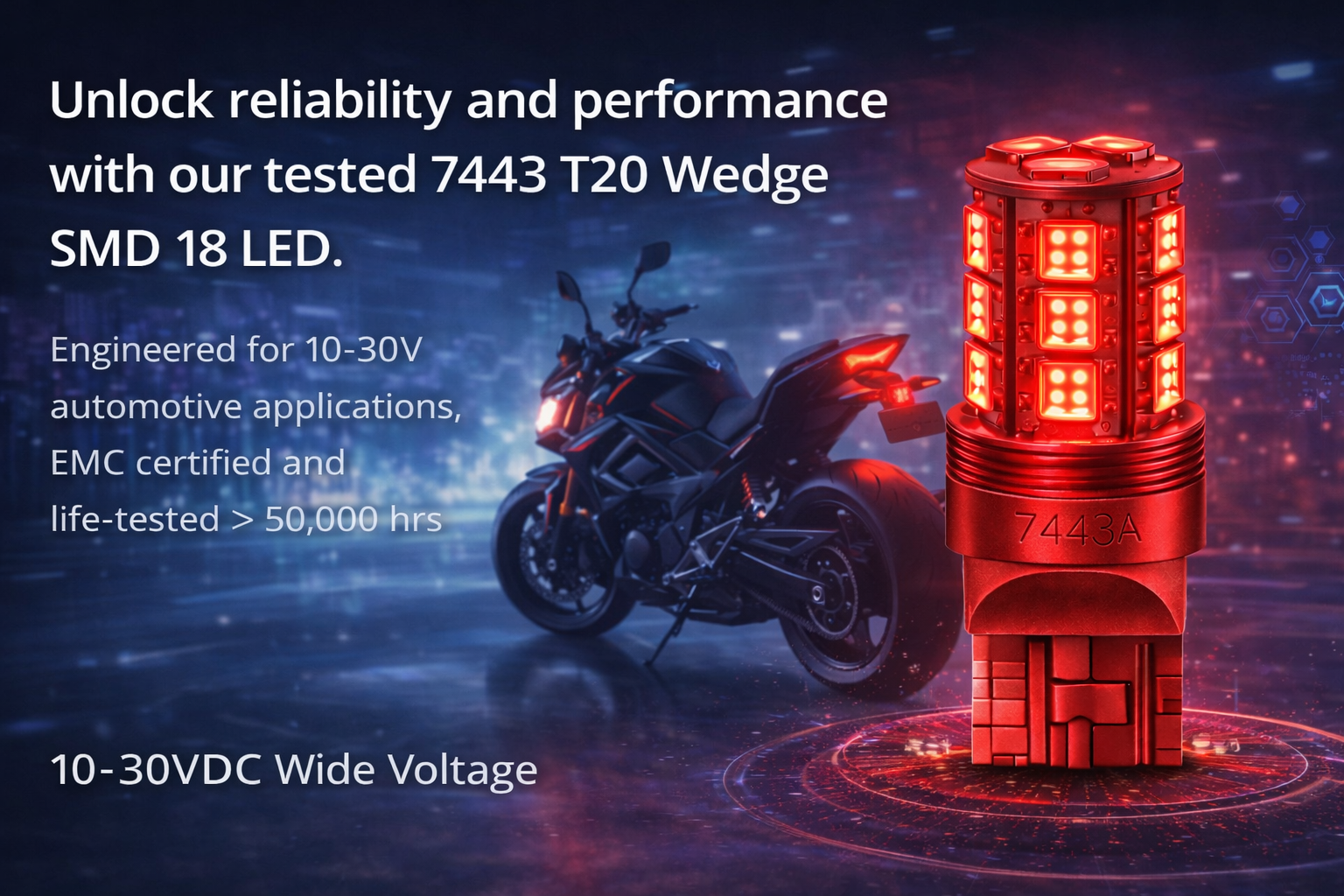 CMW4020-LED 7443 T20 Wedge SMD 18 CMW4020-LED 7443 T20 Wedge SMD 18