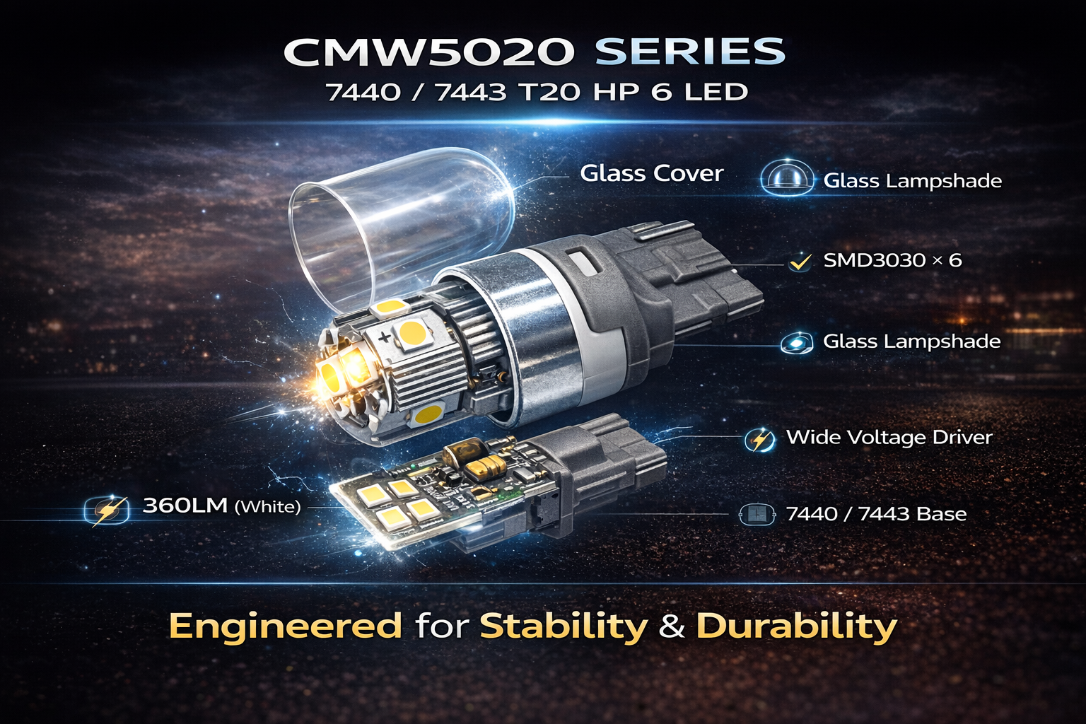 CMW5020-LED 7440/7443 T20 HP 6 CMW5020-LED 7440/7443 T20 HP 6