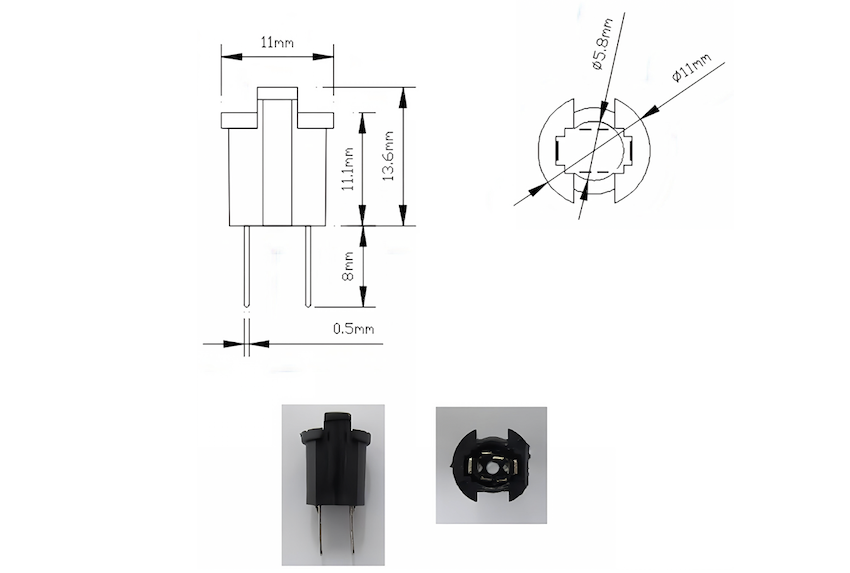 T5mm Wedge-Bulb socket