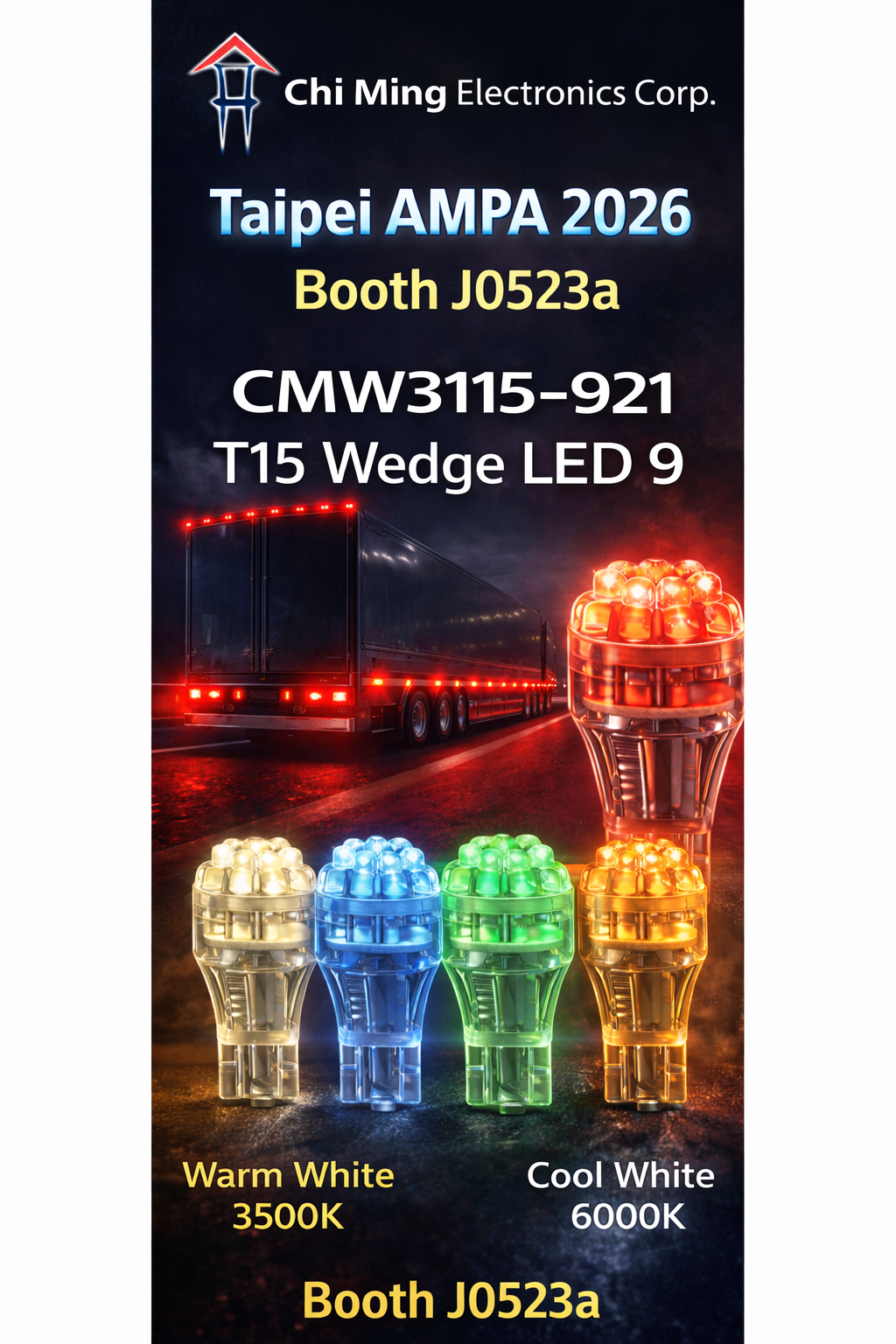 CMW3115-921 T15 Wedge LED 9 CMW3115-921 T15 Wedge LED 9