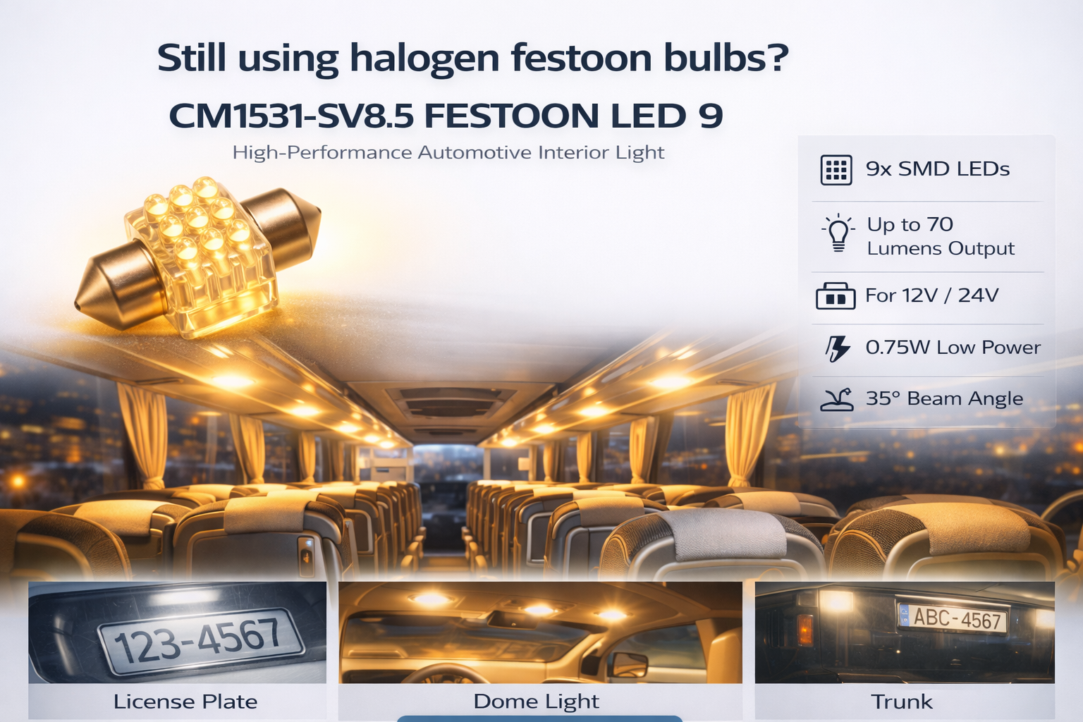 CM1531-SV8.5 FESTOON LED 9