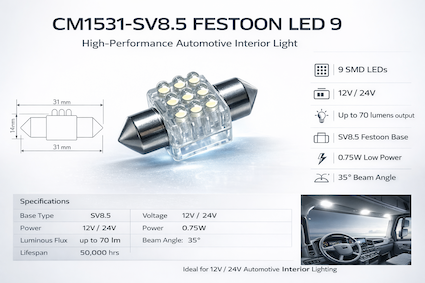 CM1531-SV8.5 FESTOON LED 9