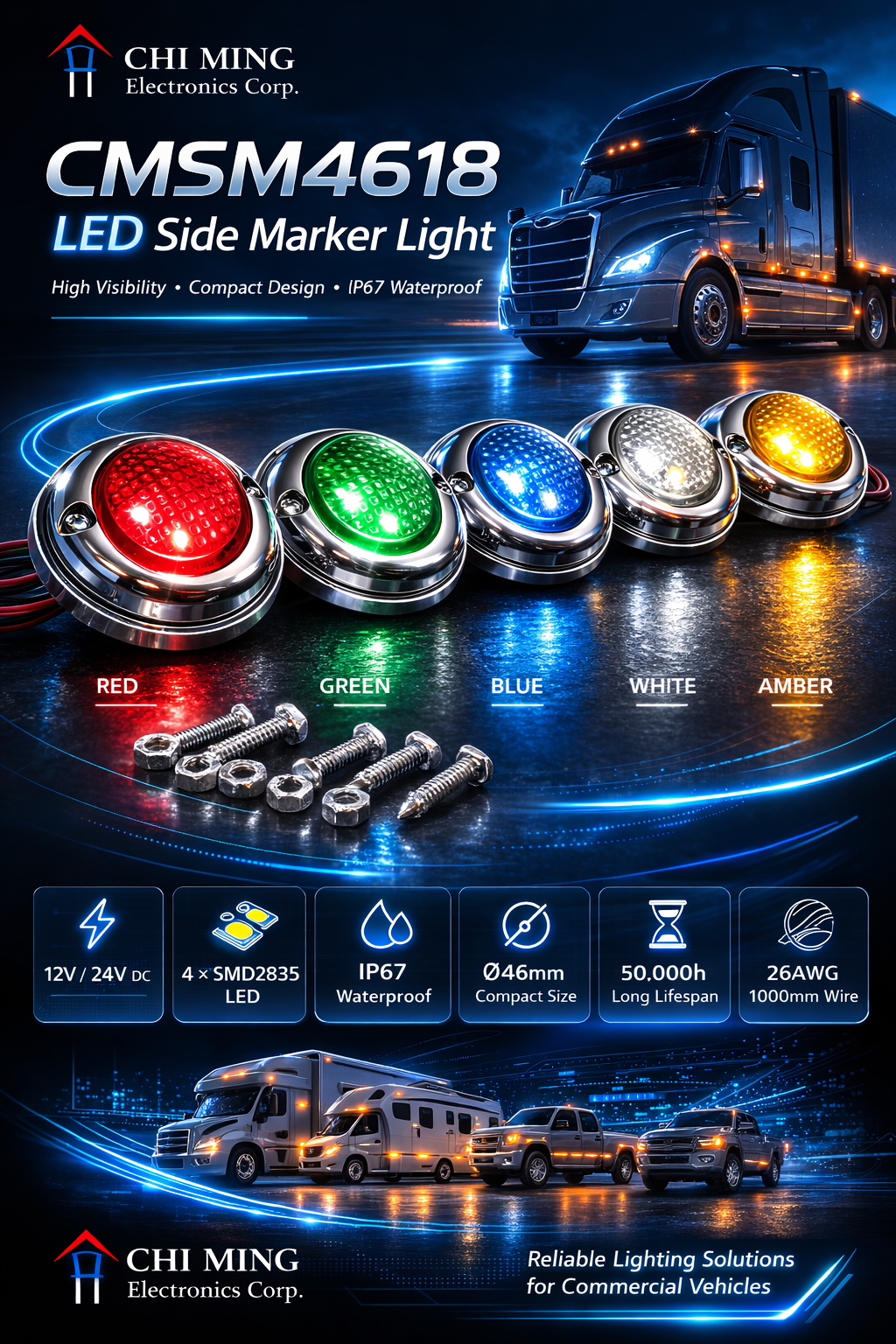 CMSM4618-LED Side Marker light