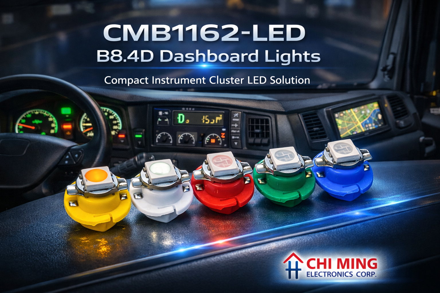 CMB1162-LED B8.4D Dashboard Lights CMB1162-LED B8.4D Dashboard Lights