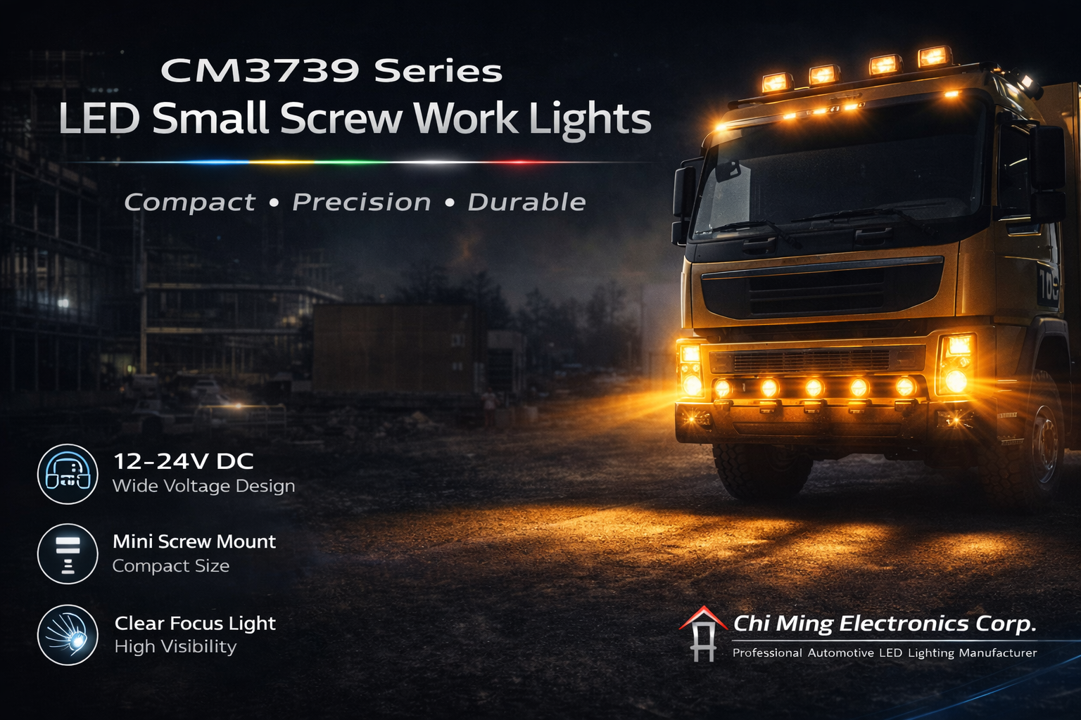 CM3739-LED Small screw Work Lights