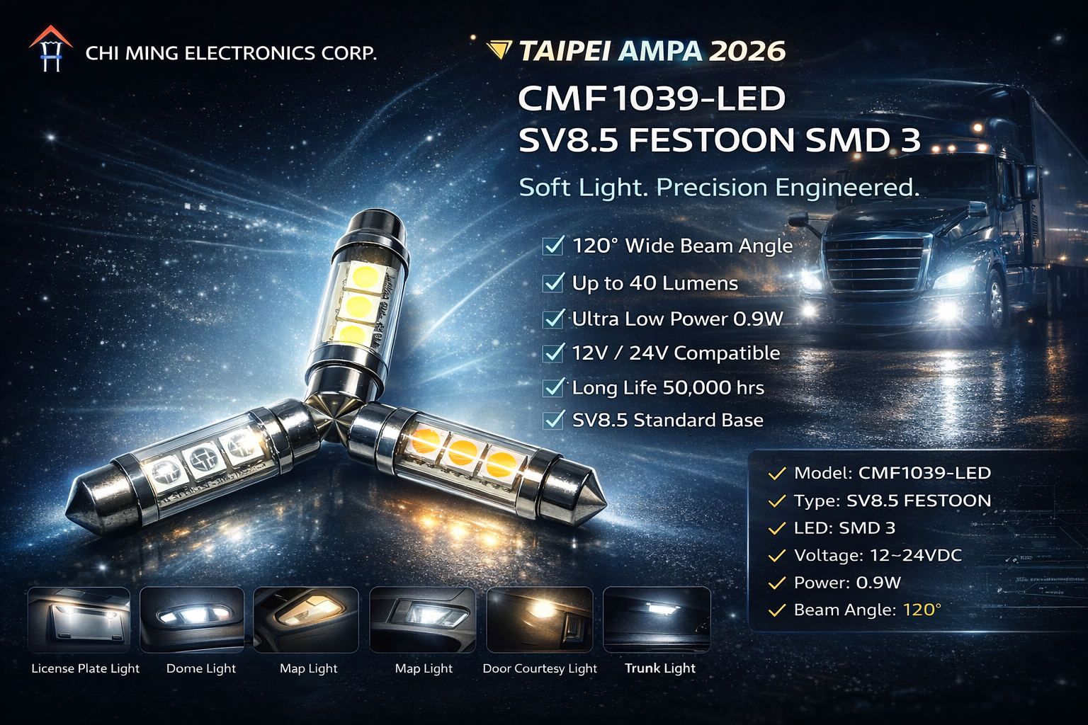 CMF1039-LED SV8.5 FESTOON SMD 3