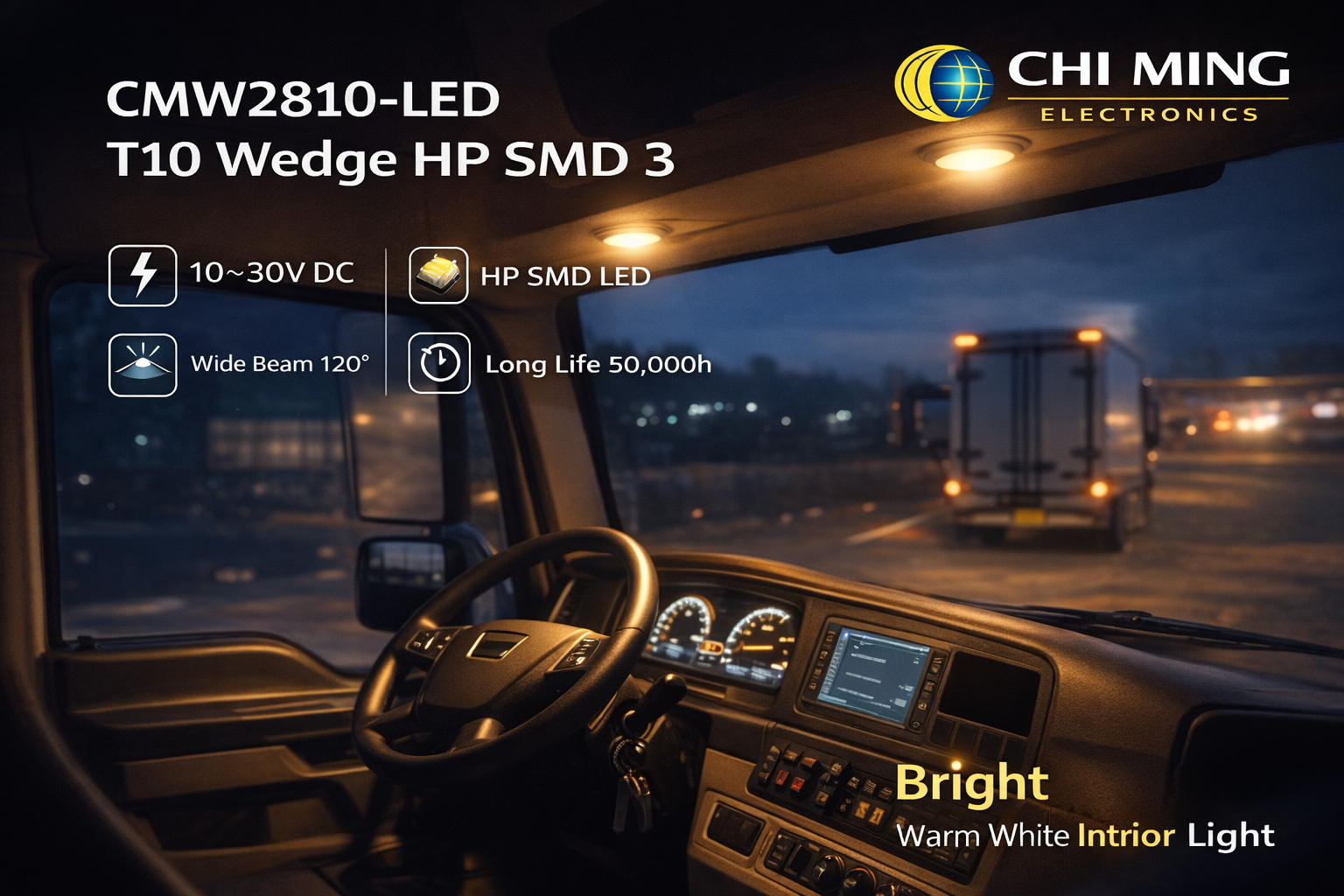 CMW2810-LED T10 Wedge HP SMD 3 CMW2810-LED T10 Wedge HP SMD 3