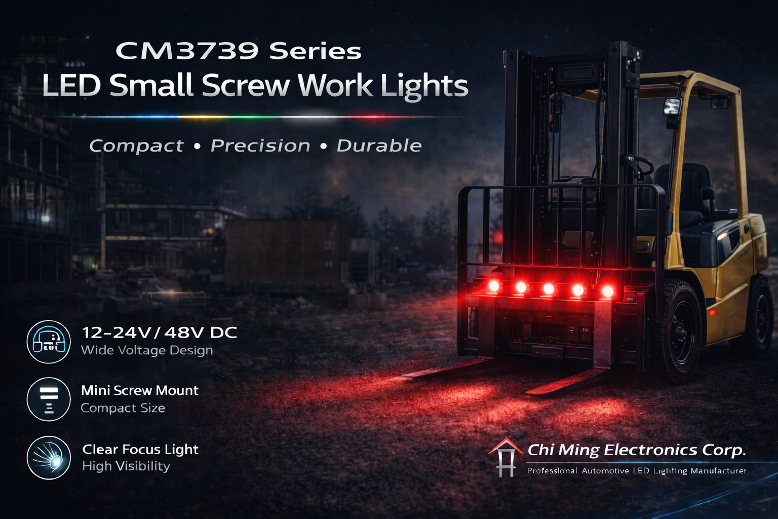 CM3739-LED Small screw Work Lights