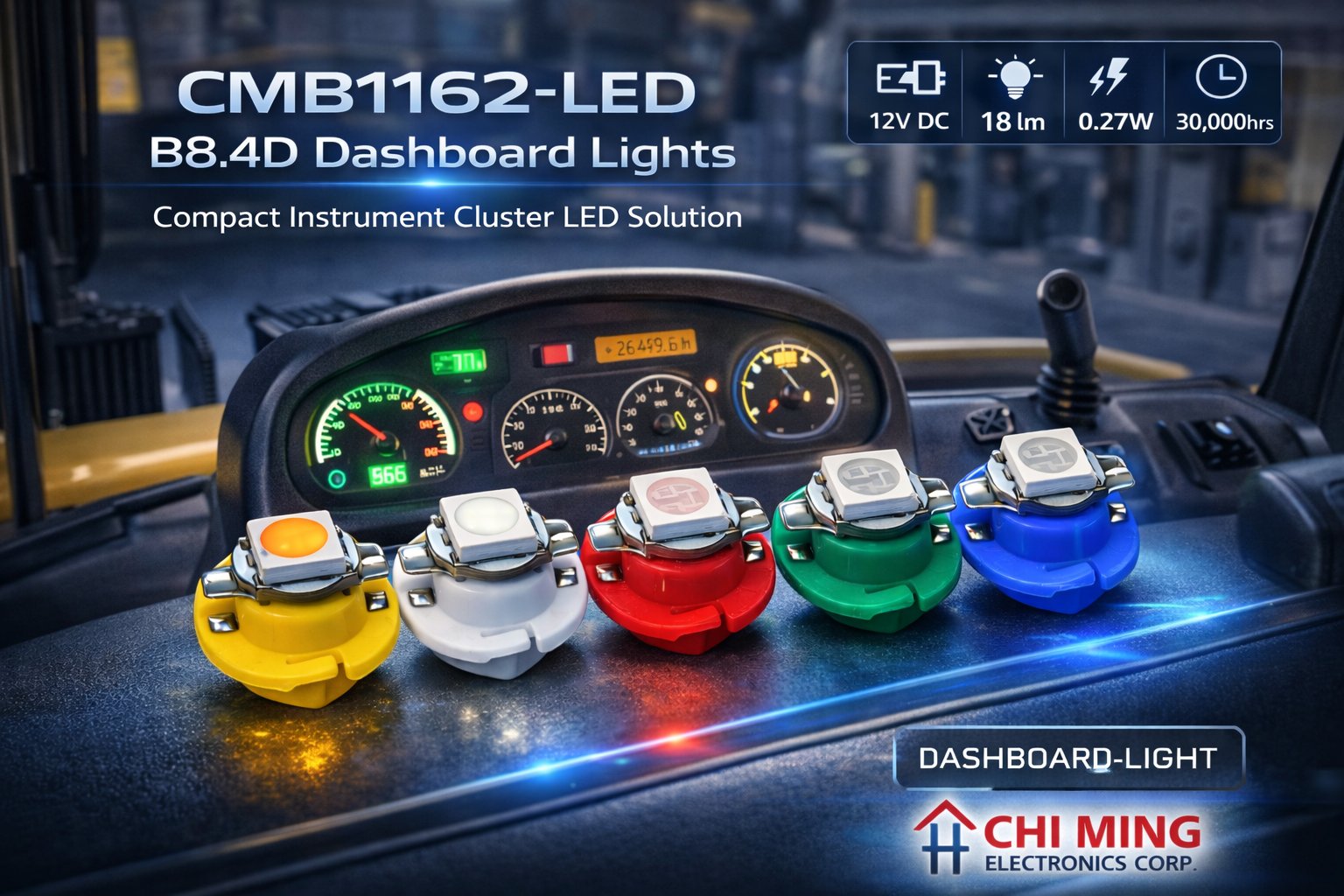 CMB1162-LED B8.4D Dashboard Lights CMB1162-LED B8.4D Dashboard Lights