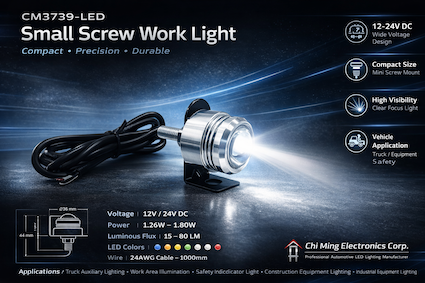 CM3739-LED Small screw Work Lights
