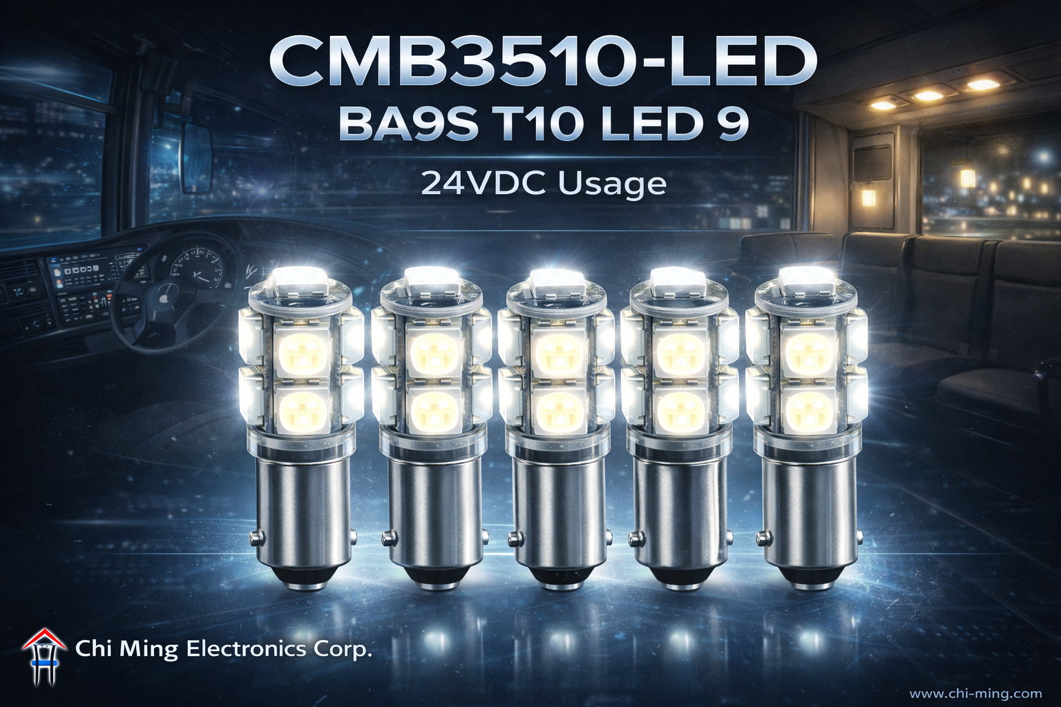 CMB3510-LED BA9S T10 LED 9 CMB3510-LED BA9S T10 LED 9