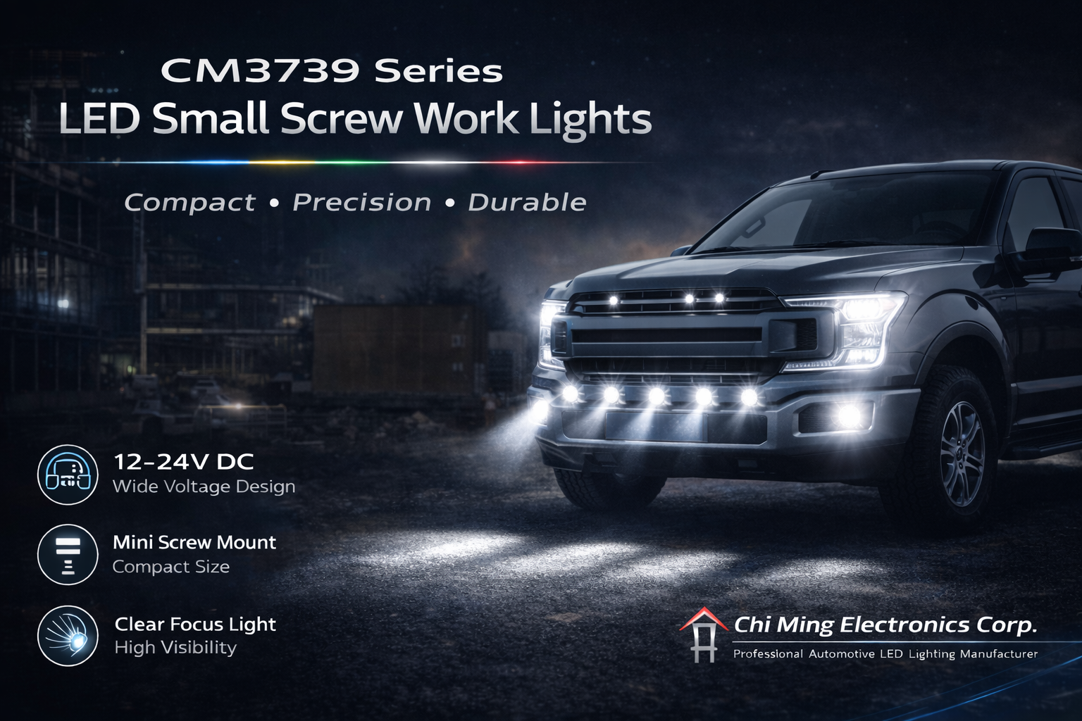 CM3739-LED Small screw Work Lights