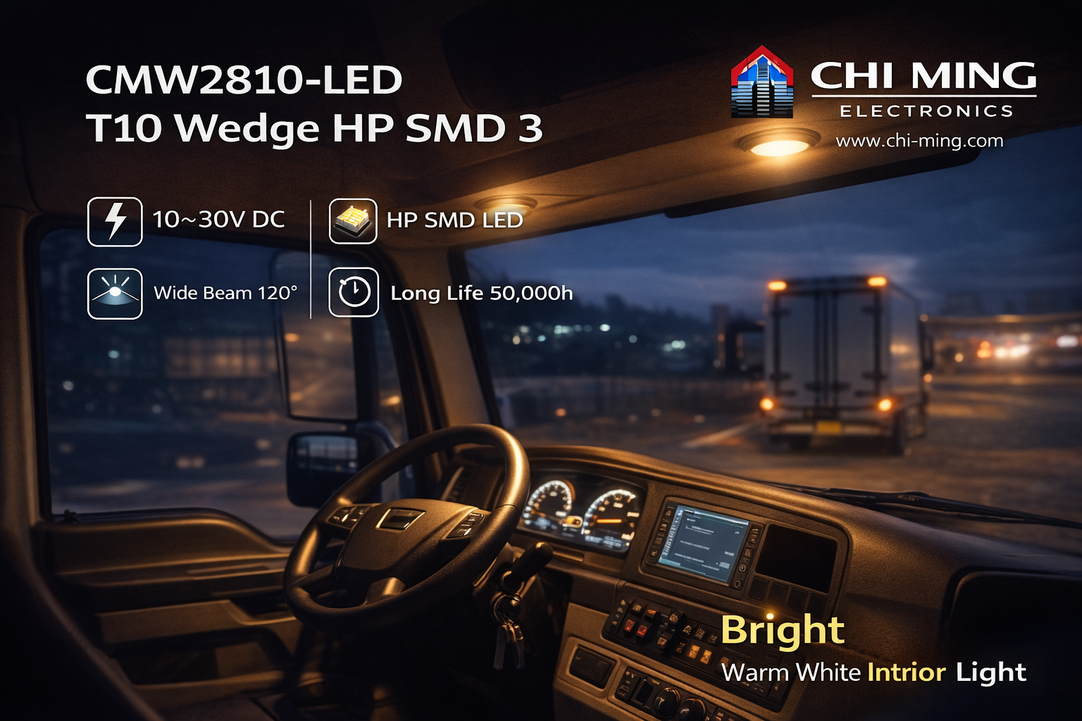 CMW2810-LED T10 Wedge HP SMD 3 CMW2810-LED T10 Wedge HP SMD 3