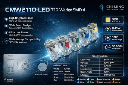 CMW2110-LED T10 Wedge SMD 4